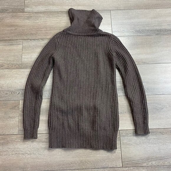 ROOTS Turtleneck Sweater Sz XS Wool Blend Knitted Brown - Picture 2 of 7